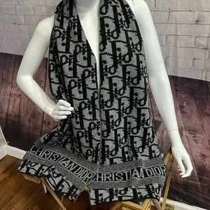 Dior Oblique Logo Cashmere/Wool Scarf